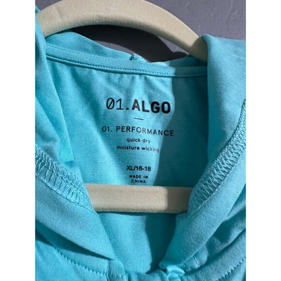 01. Algo Boys Quick Dry Performance Full Zip Sweater Size XL 16/18 NWOT - Picture 2 of 5